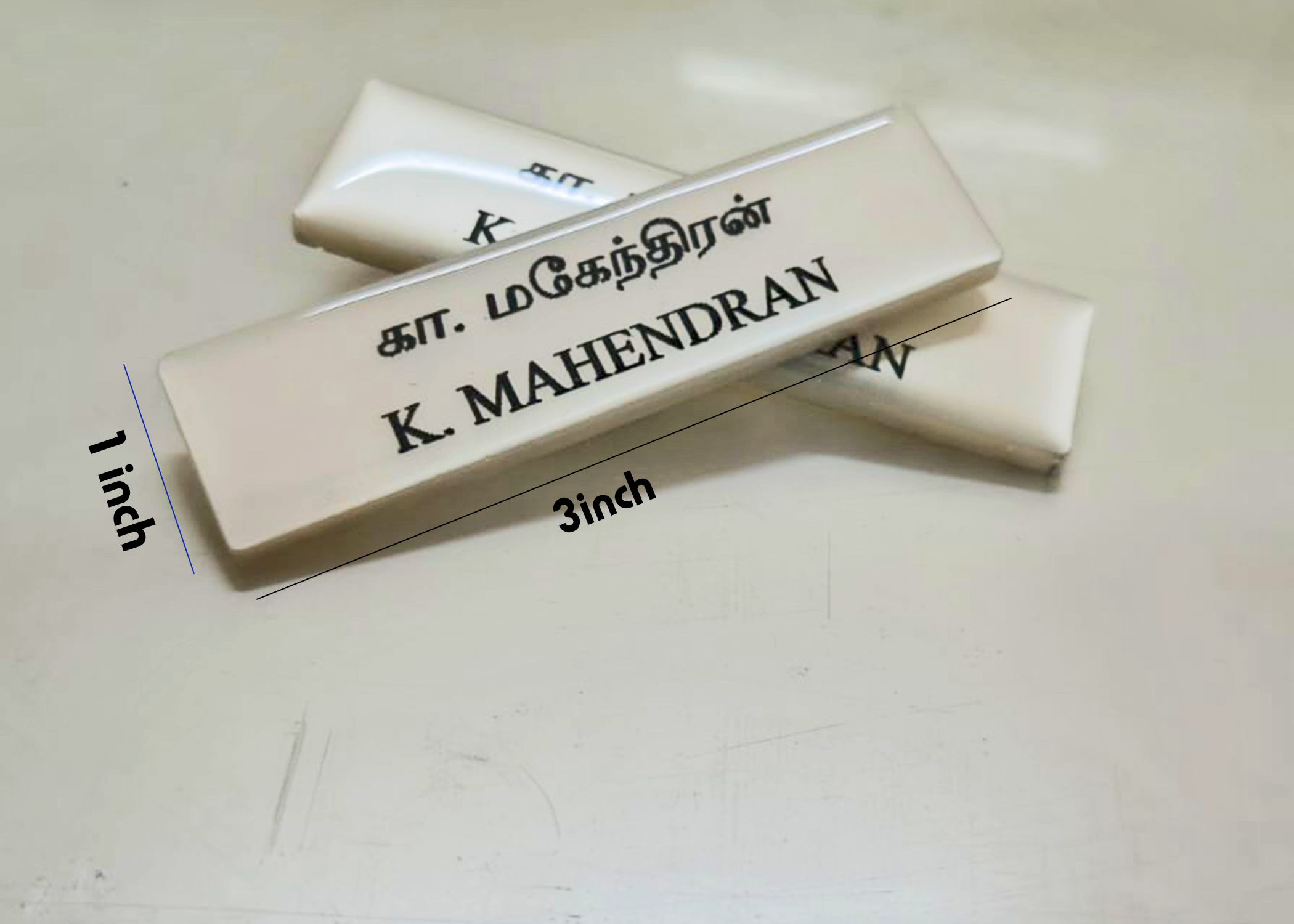 Nylon Lamination Name badges 2 pieces