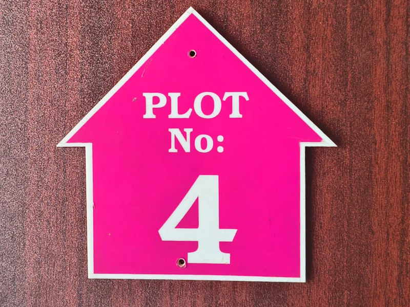 House Number board in acrylic