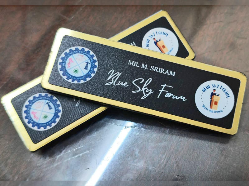 Gold Uv printing logo badges